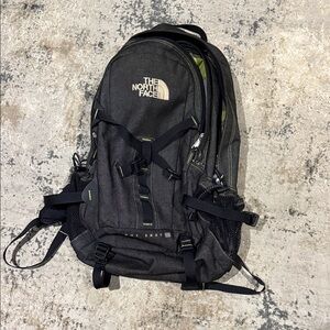 The North Face Gray and Black Backpack